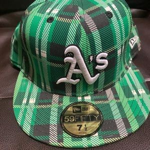 Oakland A’s Fitted Plaid Cap
